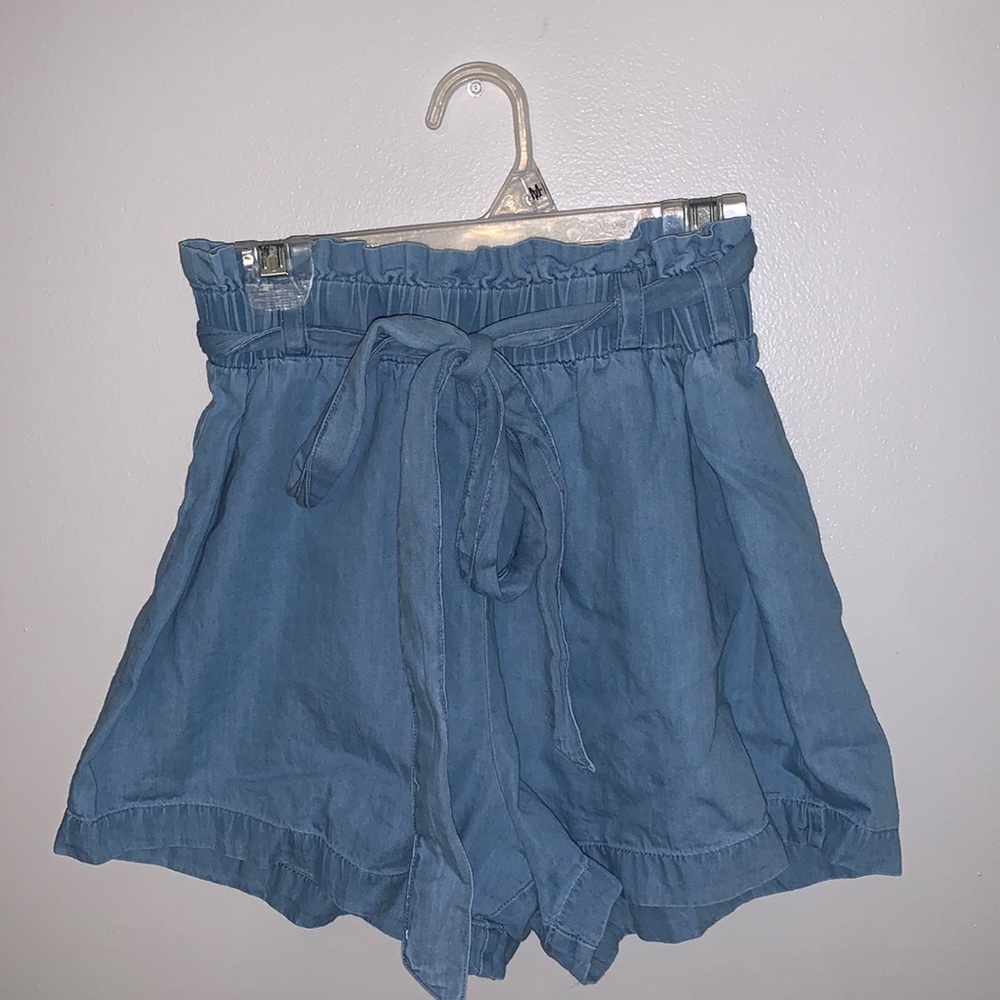 Cute Blue Ruffle Shorts